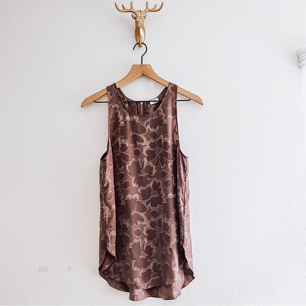 Wilfred women's Brown Silk Blend Sleeveless Blouse Size Medium